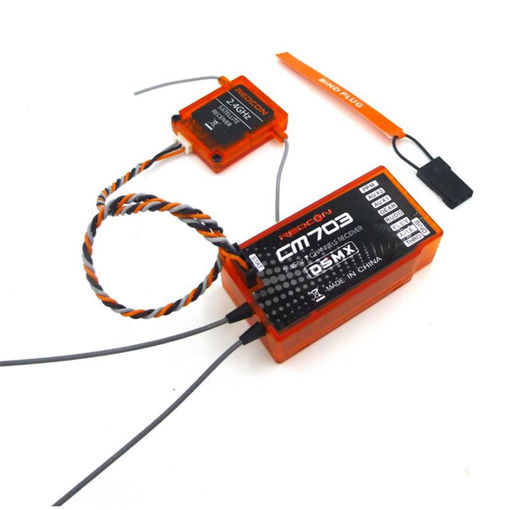 Immagine di CM703 2.4GHZ 7CH DSM2 DSMX Compatible Receiver With Satellite PPM PWM Output For Radio Transmitter
