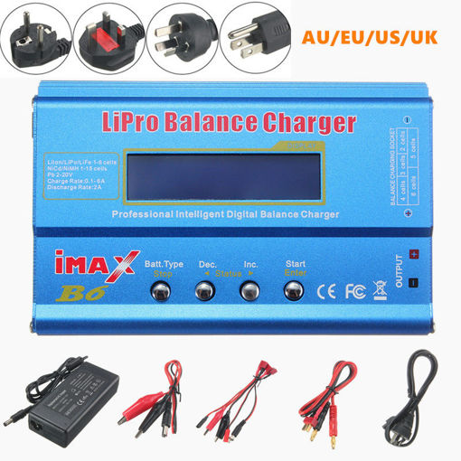Picture of iMAX B6 80W 6A Lipo Battery Balance Charger with Power Supply Adapter