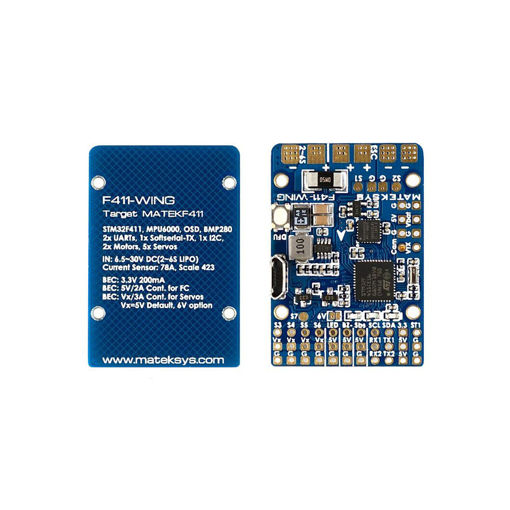 Picture of Matek Systems F411-WING (New) STM32F411 Flight Controller Built-in OSD for RC Airplane