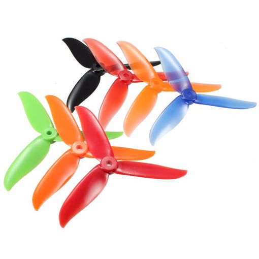 Picture of 2 Pair DALPROP T5045C Cyclone 5 Inch 3 Blade Propeller Clover Prop Black Red Orange Green