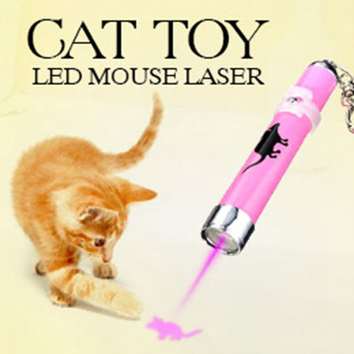 Immagine di Pet Cat Play Toy LED Laser Pointer Light with Bright Mouse Animation