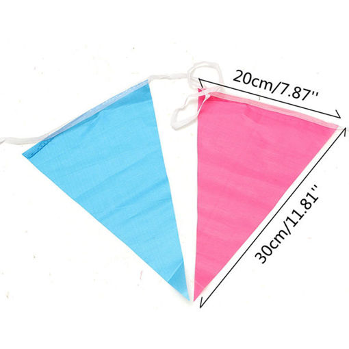 Picture of 80m Triangle Assorted Color Pennant Flags String Banner Buntings Birthday Decor