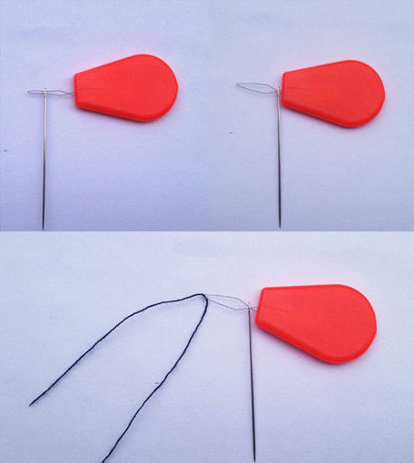 Immagine di 10Pcs Needle Threader Bow Wire Stitch Insert Plastic Craft Tool