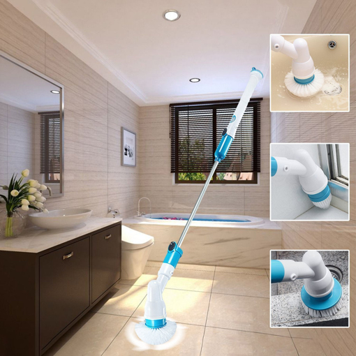 Picture of Hurricane Brush Mop Scrubber Bathtub Tiles Rechargeable Home Handheld Floor Cleaner Brush Cordless