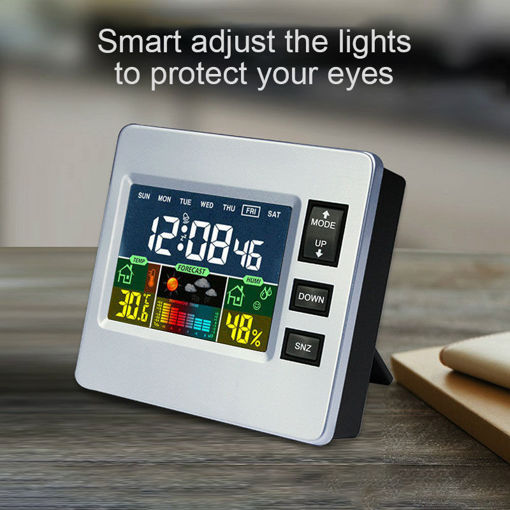 Picture of Loskii DC-07 Digital Temperature Hygrometer Alarm Clock Calendar Snooze With Backlit Function