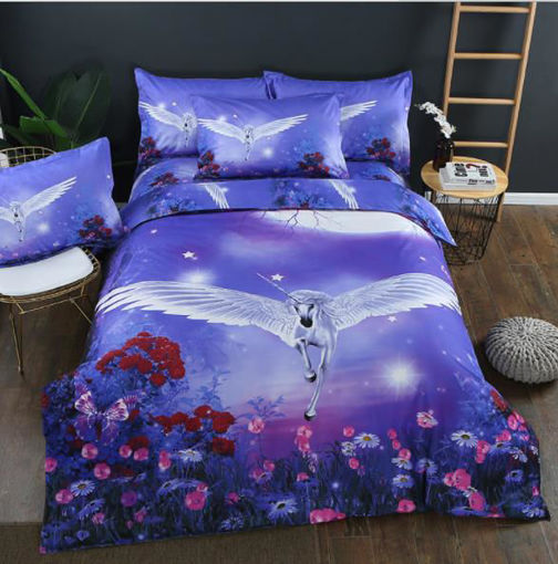 Immagine di 3PCS Bedroom Bedding Sets Bedclothes Animal Print Bedding Sets Quilt Duvet Cover Pillowcases Decors