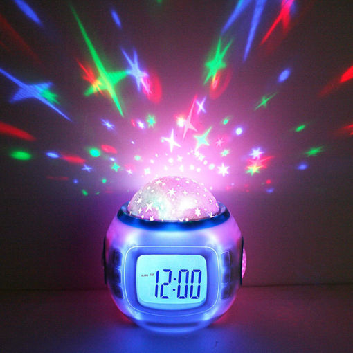 Immagine di Music Star Sky Digital Clock Led Projector Alarm Clock Calendar Colorful Night Light