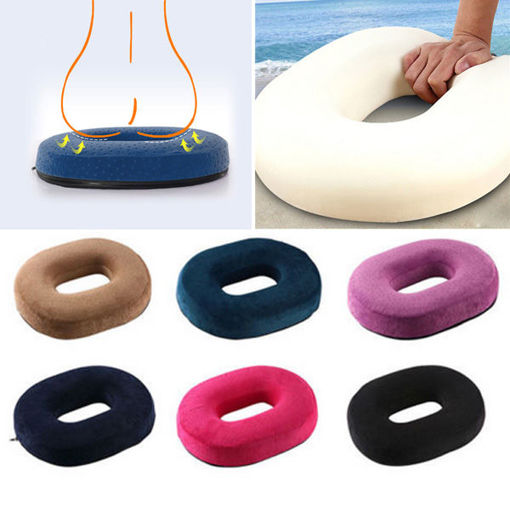 Picture of Donut Memory Foam Pregnancy Seat Cushions Chair Car Office Home Soft Back Pillow