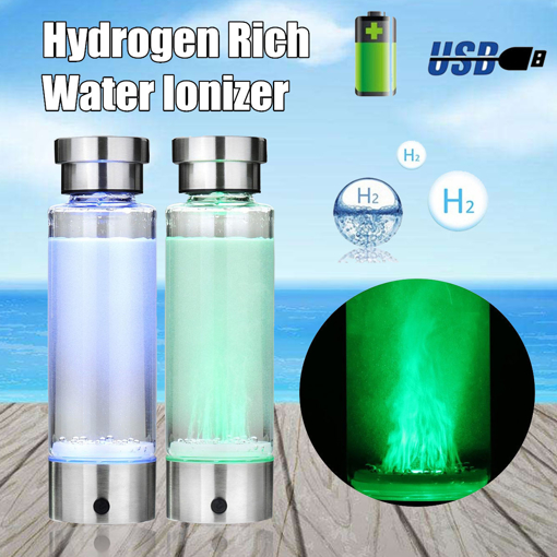 Picture of USB Rechargeable Intelligent Hidrogen Rich Water Bottle Ionizer Portable Glass