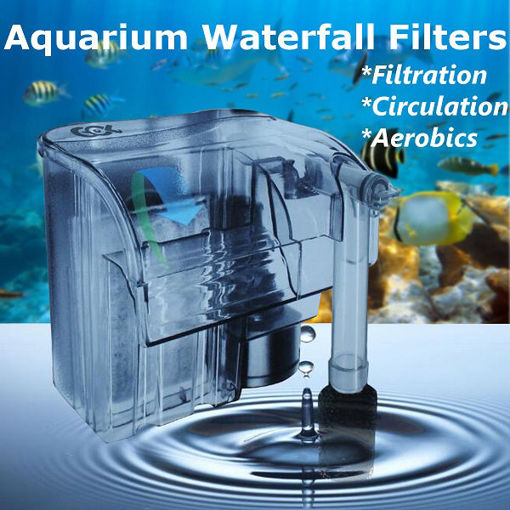 Immagine di External Waterfall Water Filter Aquarium Fish Tank Water Pump Hang On Filter