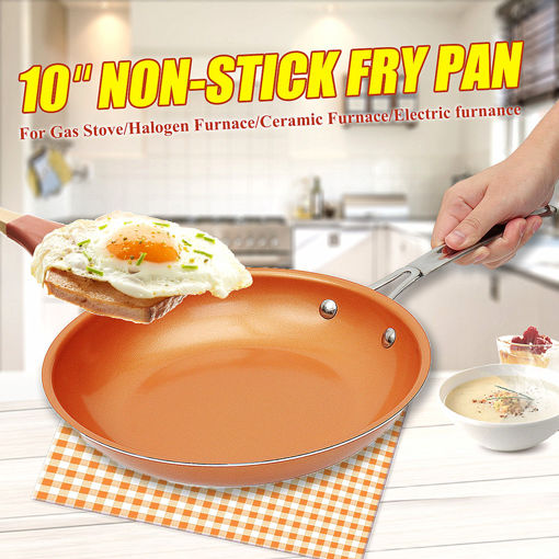 Picture of 10'' Non-stick Aluminum Alloy Fry Pan Frying Pan Ceramic Coating Wear-Resistant