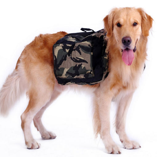 Immagine di Outdoor large dog bag carrier Backpack Saddle Bags Camouflage big dog travel Carriers for Hiking