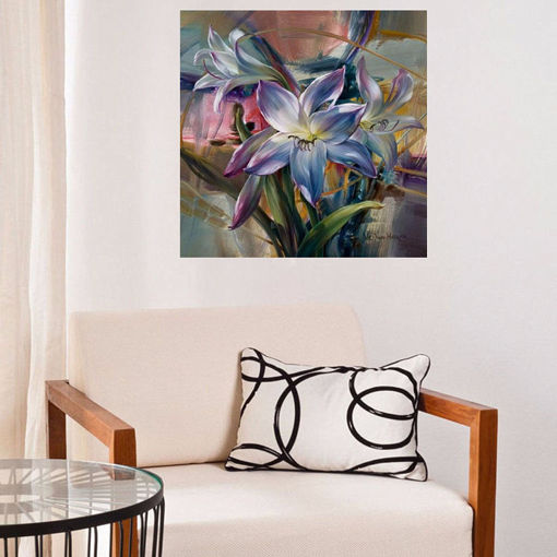 Immagine di 40X50CM New Beauty Purple Lily Painting DIY Self Handicraft Paint Kit Unframed Home Decoration