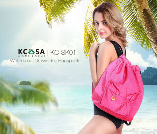 Picture of KCASA KC-SK01 Travel Waterproof Storage Bag Wet Dry Seperated Drawstring Bag Light Weight Backpack