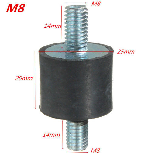 Picture of 4pcs M8 20x25mm Rubber Shock Absorber Rubber Vibration Isolator Mounts