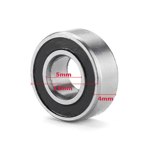 Picture of 10pcs 5x11x4mm Ball Bearing Rubber Shield Bearings For Traxxas Slash