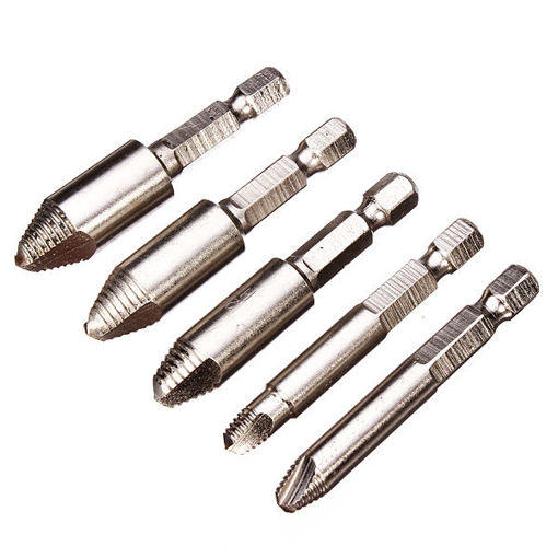 Picture of Drillpro 5pcs Screw Remover Broken Stripped Screw and Bolt Remover Extractor