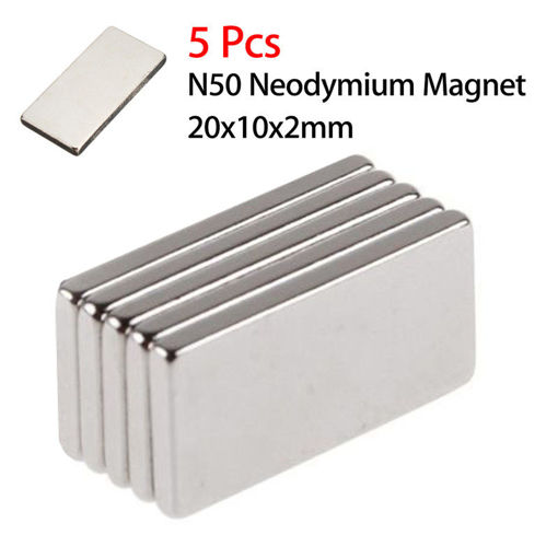 Picture of 5pcs N50 20x10x2mm Neodymium Block Magnet Oblong Super Strong Rare Earth Magnets