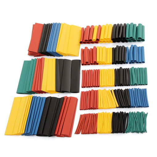 Picture of Soloop 1640pcs 2:1 Polyolefin Halogen-Free Heat Shrink Tube Sleeving 5 Color 8 Size