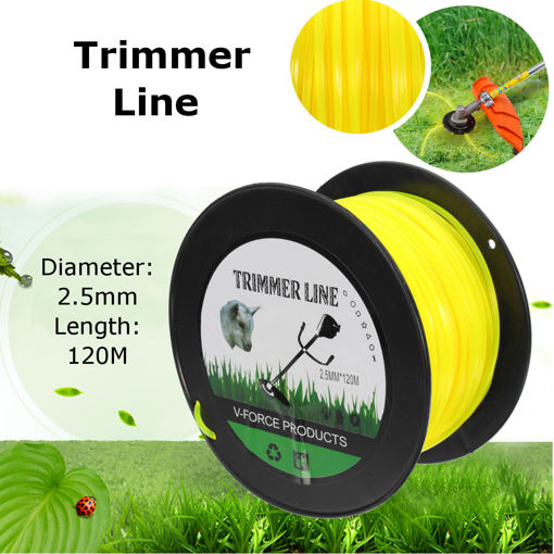 Immagine di 2.5mm x 120m Strimmer Trimmer Line Brushcutter Wire Nylon Cord Mower Rope Tools Kit