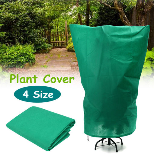 Immagine di 4 Size Green Warm Plant Cover Tree Shrub Frost Protection Bag Yard Garden Winter Plant Cover