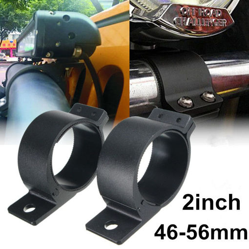 Immagine di 2pcs 2 Inch Light Bar Brackets LED Clamp For Roof Roll Cage Bar Tube Mounting Bracket Clamps