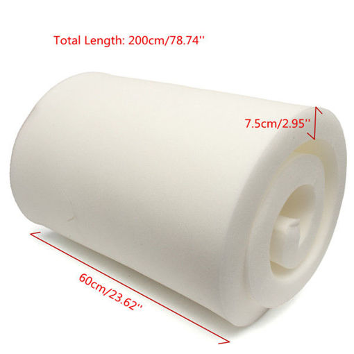 Immagine di 3x24x82 Inch High Density Seat Cushion Foam Rubber Replacement Upholstery Cushion Foam