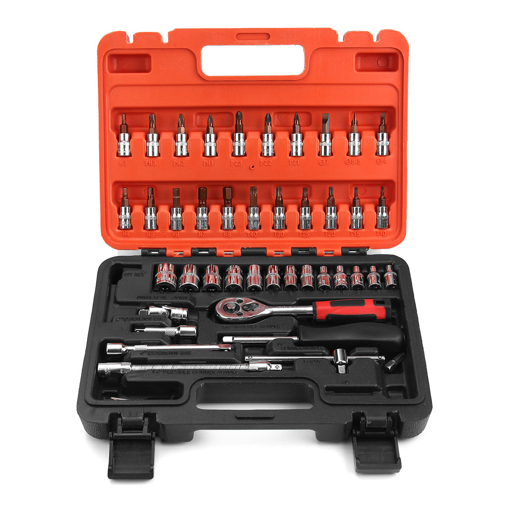 Picture of 46Pcs 1/4 Inch Wrench Repair Tools Metric Socket Wrench Screw Kit